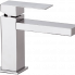 Umyvadlová baterie Q-DESIGN bez otvoru pro táhlo | stojánková páková | nízká | 168 mm | barva nerezová