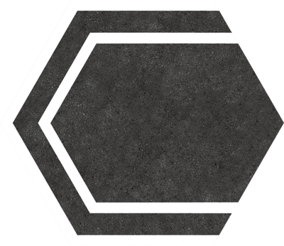 Dlažba Labyrinth Black Hex. | 220x250 | mat