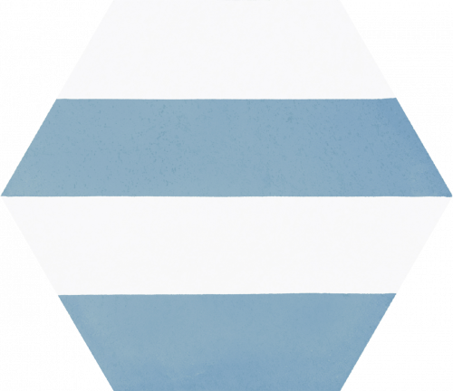 Dlažba Porto Capri Blue Hex. | 220x250mm | mat