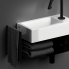 Otevřená skříňka s držákem ručníků pro Flush 3 | vpravo | černá prášková barva