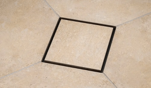 TECEdrainpoint S rám roštu, 100 mm, vč. roštu pro nalepení dlažby