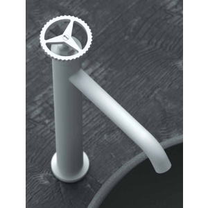 Stojánková umyvadlová baterie | páková | vysoká | XL | bílá mat | CHRONO