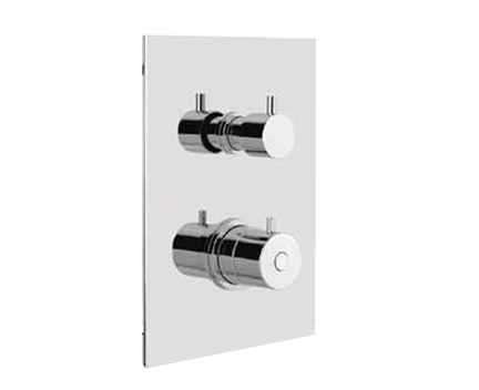 Podomítkový modul MICRO čtvercový | pákový | třícestný termostatický