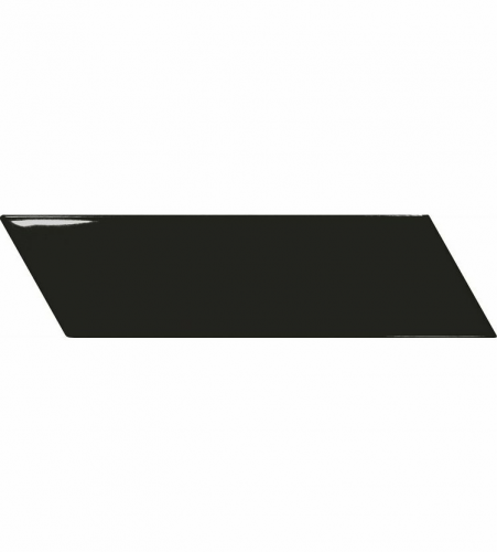 Obklad Chevron Wall Black | černá | 186x52 mm | lesk