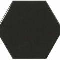 Obklad Scale Hexagon Black | 124 x 107 | lesk
