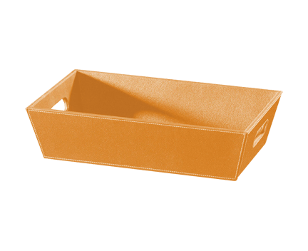 ECO PELLE odkládací miska 43x26x11cm, oranžová