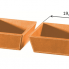 ECO PELLE odkladací misky 2ks 19,6x19,6x8 cm, oranžová
