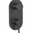 Podomítkový modul X STYLE | pákový dvoucestný | chrom černý broušený