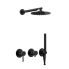 Sprchový set X STYLE | podomítkový | se závěsnou hlavicí | Ø 200 mm | černá mat