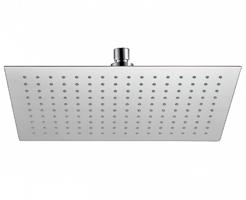Sprchová hlavice SoffiSlim SQ | závěsná | 330 x 220 mm | obdélníková | leštěná nerez | černá mat