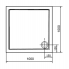 AURA 1000x1000x40 mm,vanička litý mramor, bílá