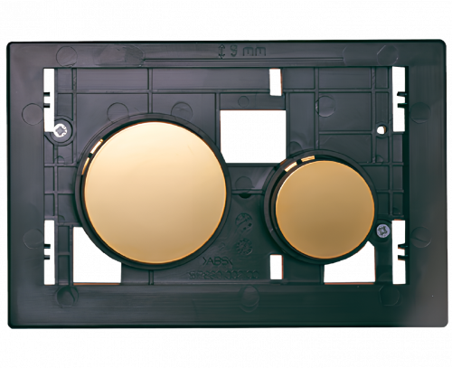 Ovládací WC modul  Loop se zlatými tlačítky z plastu bez desky