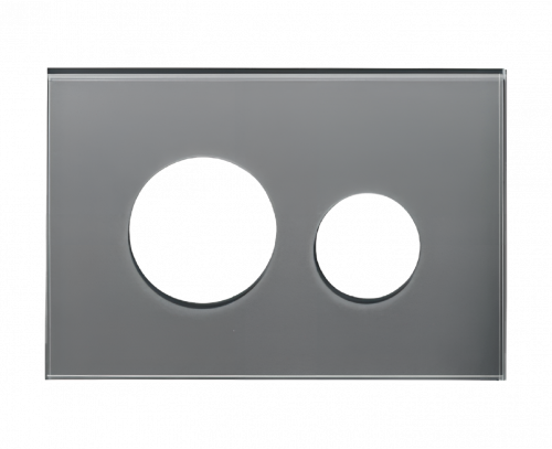 Deska ovládacího WC modulu  Loop stříbřitě-šedé sklo