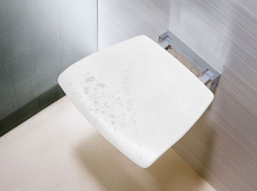 [VYŘAZENO eshop.sapho.cz] Sklopné sedátko do sprchového koutu | 370 x 380 | bílá