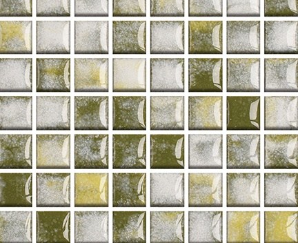 Mozaika Acqua Green & White | 18x18mm | lesk
