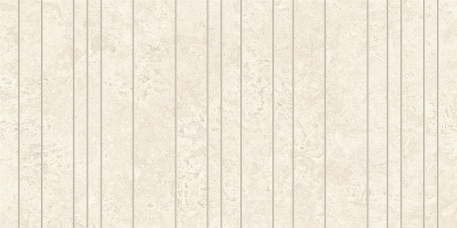 Dlažba Marvel Travertine White Cross Chiselled Urban Grid | 295x600 | mat