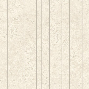 Dlažba Marvel Travertine White Cross Chiselled Urban Grid | 295x600 | mat