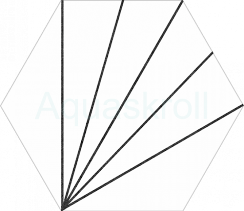 Hexagon ASTER Bianco | 220x250 | mat