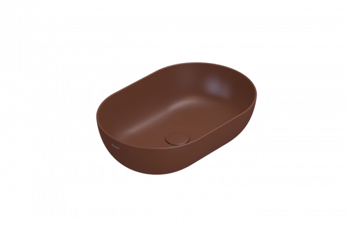 Umyvadlo na desku T-EDGE | 540x360x160 | Cihlová mat