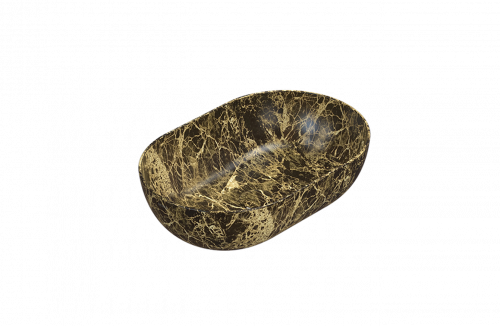 Umyvadlo na desku T-EDGE | 540x360x160 | Portoro Brown mat