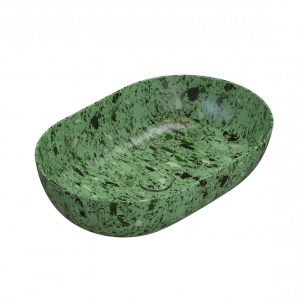 Umyvadlo na desku T-EDGE | 600x400x160 | Zelená drť mat