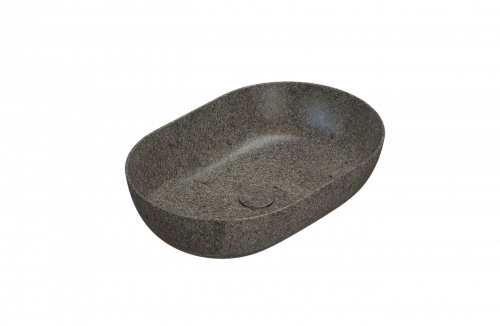 Umyvadlo na desku T-EDGE | 540x360x160 | Peperino Grigio mat