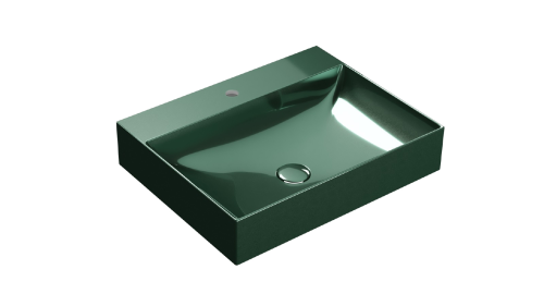 Umyvadlo T-EDGE | 600x470x120 | Mořská zelená lesk