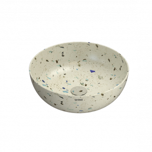 Umyvadlo na desku | T_EDGE | 450x450x160 | Béžová drť mat