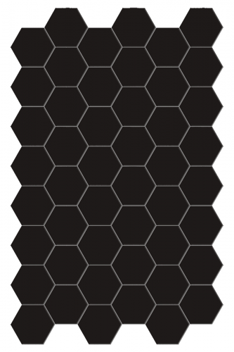 Dlažba Hexa Black Swan | černá | 160x140 | mat