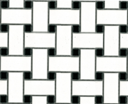 Mozaika Mix Formats bílá/černá