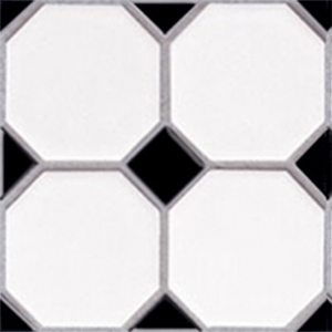 Mozaika Octagon bílá/černá