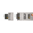 Podomítkový modul X STYLE | vrchní díl pákový dvoucestný | termostatický | chrom černý broušený