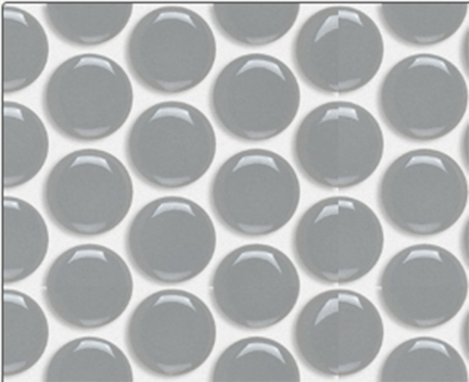 Keramická Mozaika GRAPE | ⌀ 19 mm | šedá lesk