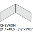 Dlažba Bridge Chevron Noce | hnědá | 214x495 mm | mat