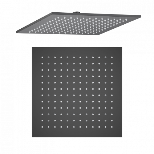 Sprchová hlavice CUBE | závěsná | 300 x 300 mm | čtvercová | černá mat