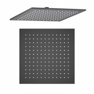 Sprchová hlavice CUBE | závěsná | 300 x 300 mm | čtvercová | černá mat