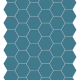 Dlažba Hexa Cadet Blue | modrá | 160x140 mm | mat