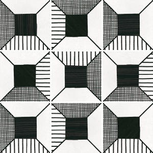 Dlažba Caprice Deco | Block B&W | 200x200 mm | mat