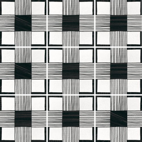 Dlažba Caprice Deco Cloth B&W | 200x200 mm | mat