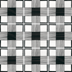 Dlažba Caprice Deco Cloth B&W | 200x200 | mat