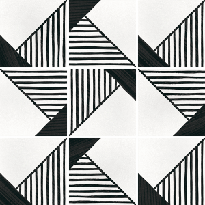 Dlažba Caprice Deco Origami B&W | 200x200 mm | mat