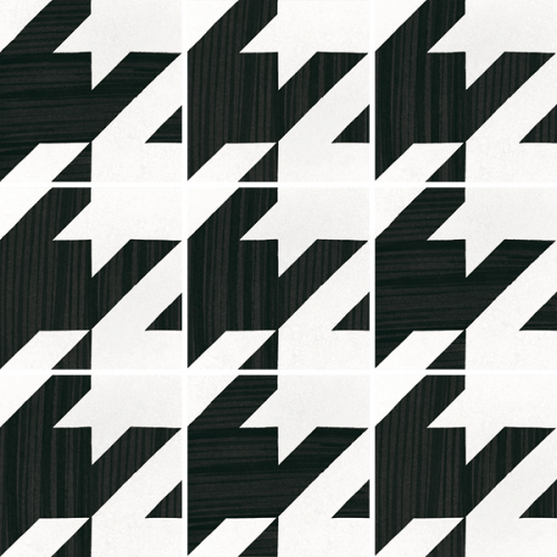 Dlažba Caprice Deco Tweed B&W | 200x200 mm | mat