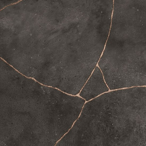 Dlažba Kintsugi Hibi Darkness | černá | 604x604 mm | mat