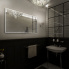 Koupelnové podsvícené LED zrcadlo | 1200 x 700 | černá mat | 2x senzor