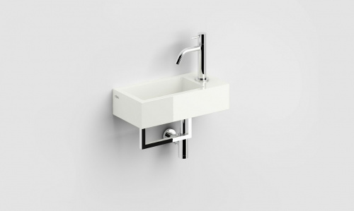 Umyvadlo Flush 360 x 180 x 90 | závěsné nebo desku | s přípravou pro baterii vpravo | bílá mat