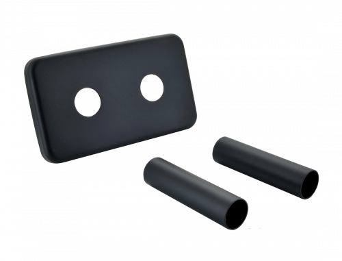 Krycí rozeta obdélníková k připojovací sadě TWIN | černá