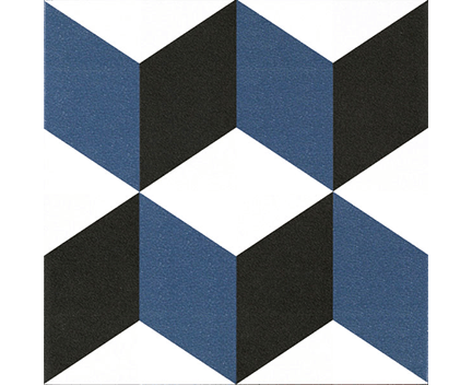 Dlažba Neocim Plus Décors Cubique Bleu | 200x200 | dekor