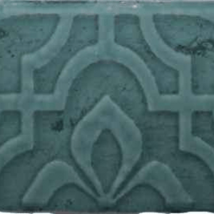 Obklad Stucci Tiffany decor | zelená | 75x230 mm | lesk