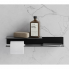 Kovový nástěnný držák na toaletní papír Lugano | L | pravá | černá