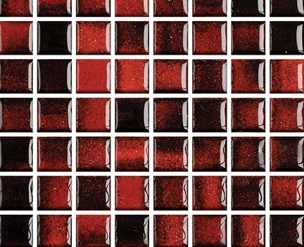 Mozaika Fantasy Red&Black | červená | 316 x 316 mm | lesk